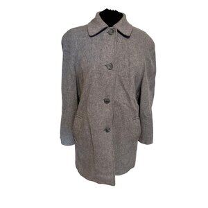 London Fog Wool Blend Coat –‎ Women’s Size 10P – Classic Gray